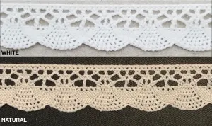 5/8" Cotton Cluny Lace Trimming - 18 Continuous Yards - MADE IN USA!