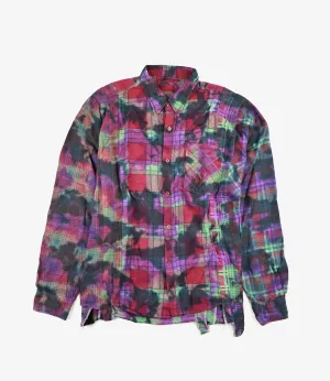 7 Cuts Wide Flannel Shirt – Uneven Dye