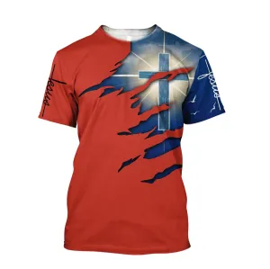 Christian Jesus Cross Light Jesus Unisex Shirt - Christian 3D Shirt