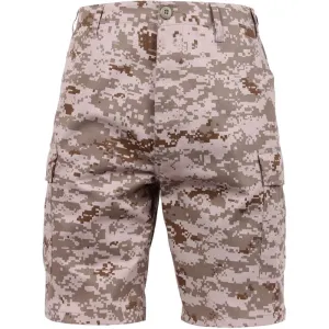 Digital Desert Camouflage - Military Cargo BDU Shorts - Polyester Cotton Twill