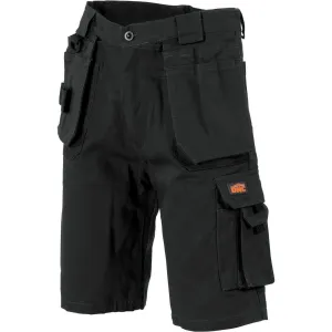 Dnc Workwear Duratex Cotton Duck Weave Tradies Cargo Shorts - With Twin Holster Tool Pocket - 3336