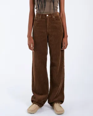 Donna Baggy Jeans - Brown Cord