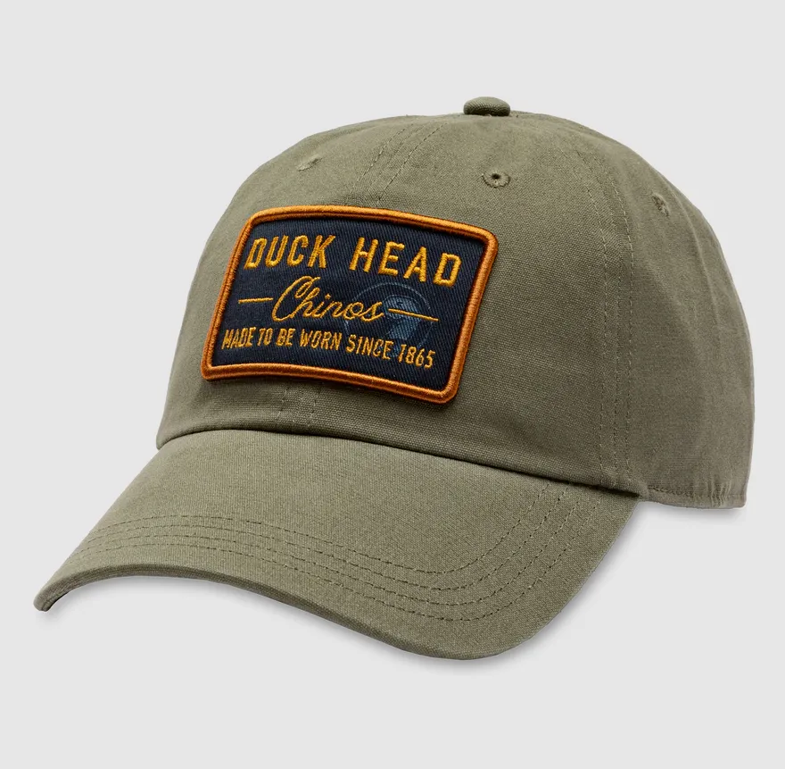 Duck Head Chinos Patch Canvas Hat / Dark Olive