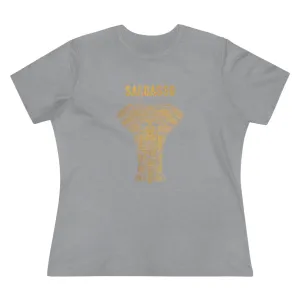 Gold Holistic Elephant, Women's Premium Tee