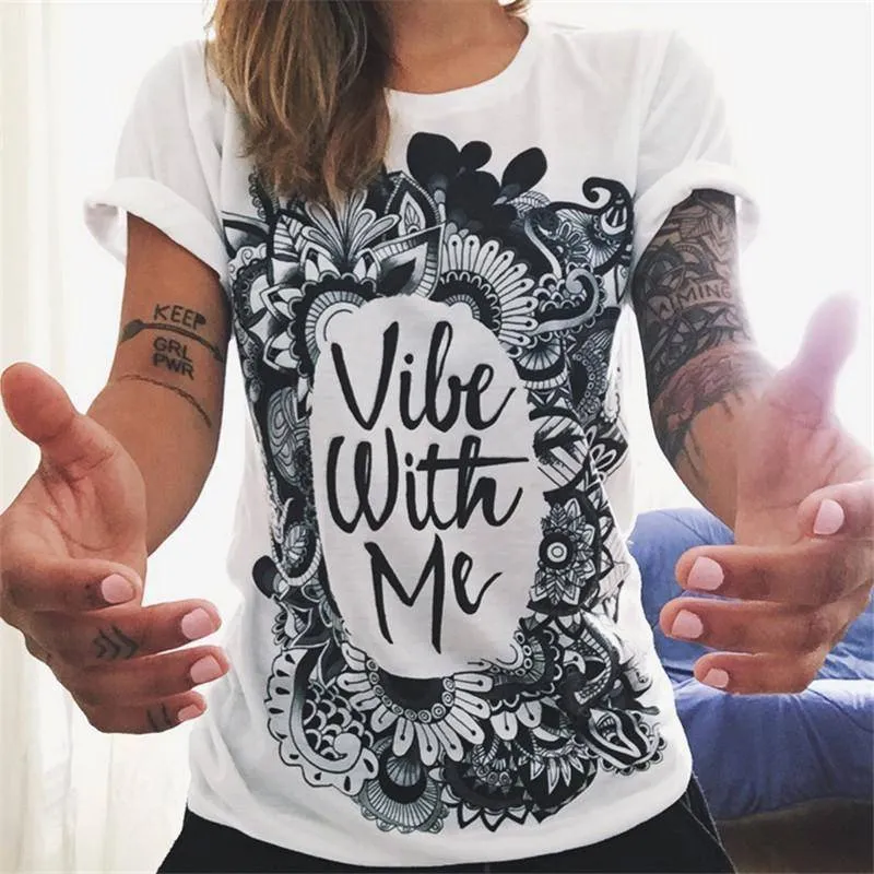 Good Vibes women Tees, Positive T-shirts (US 2-12)