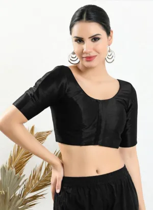 Gorgeous Black Colored Art Silk Blouse For Women