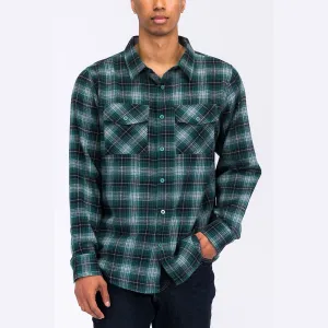 Green Checkered Flannel Shirt