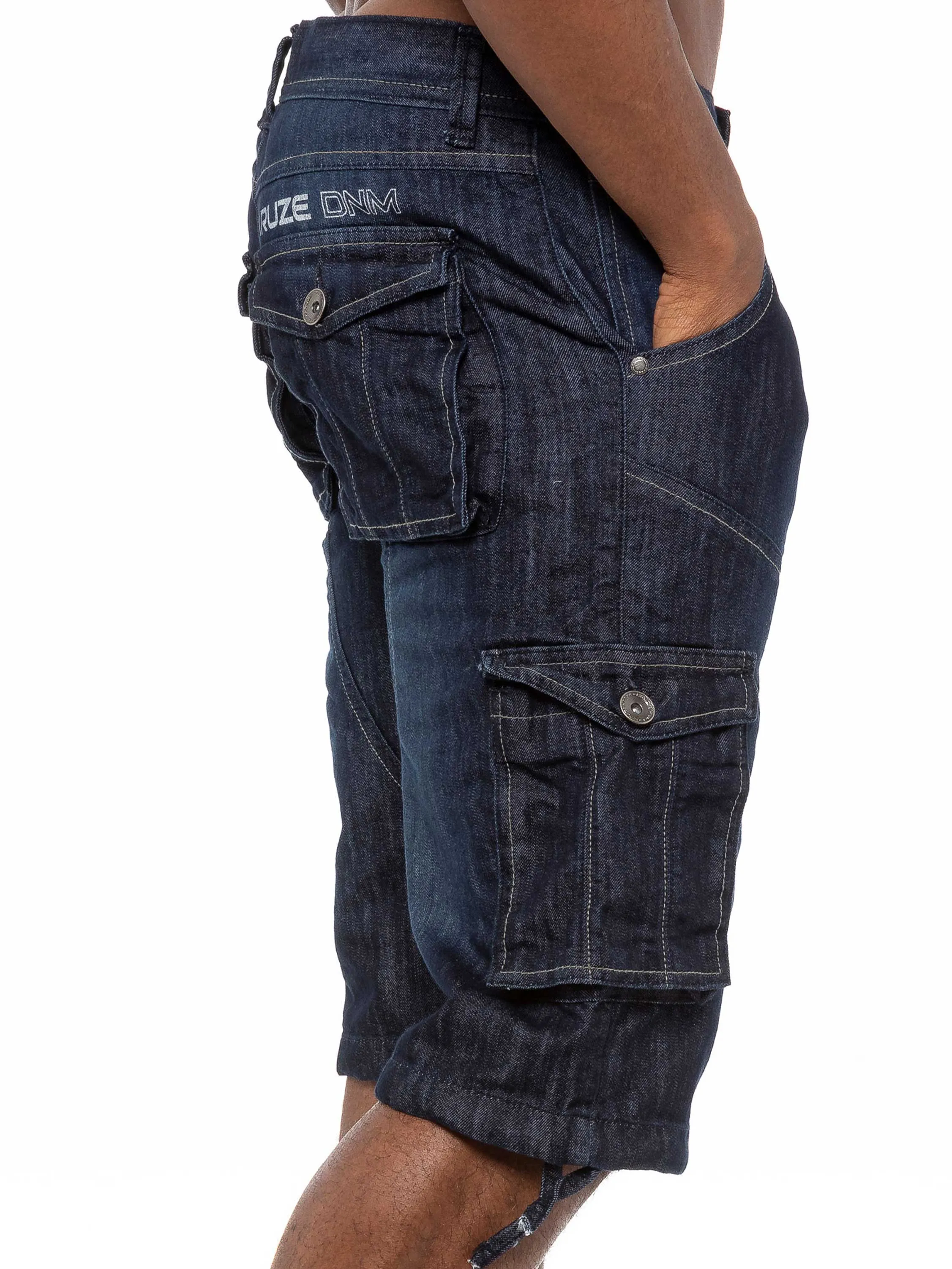 Kruze | Mens Cargo Denim Shorts