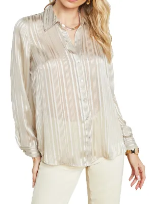 L'AGENCE Argo Striped Blouse