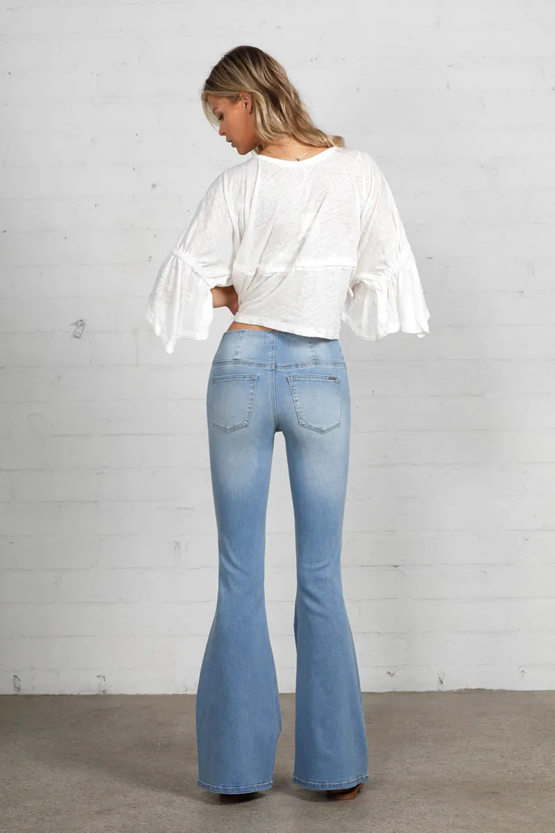 Lauren Banded Flare Jeans