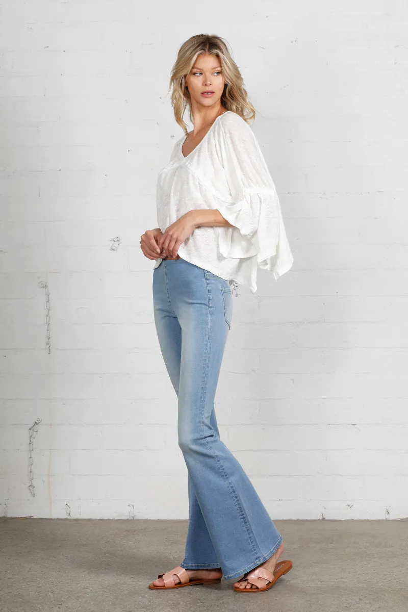 Lauren Banded Flare Jeans