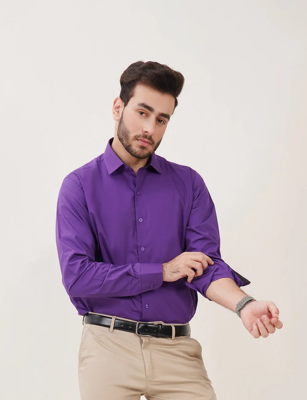 Men's Plain Purple Dress Shirts for All Occasions