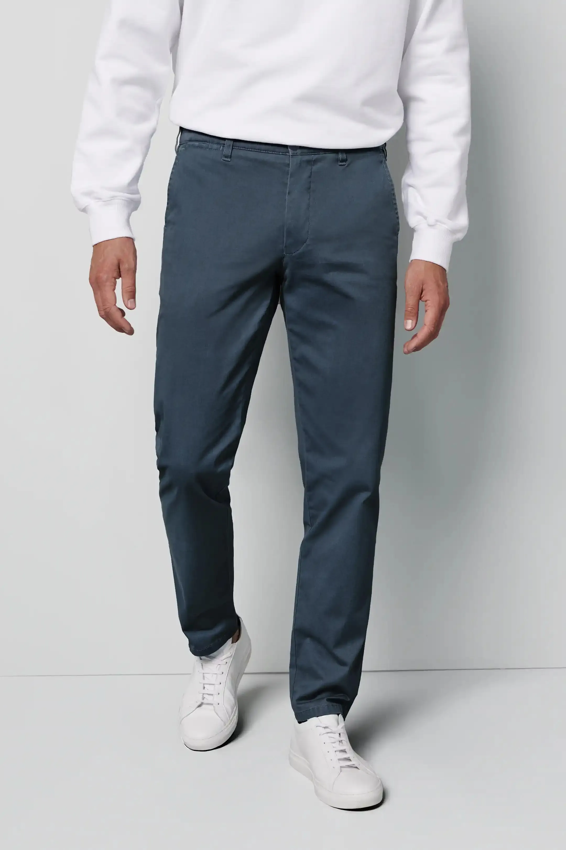 MEYER M5 Jeans - 6001 Soft Stretch Cotton Chinos - Blue