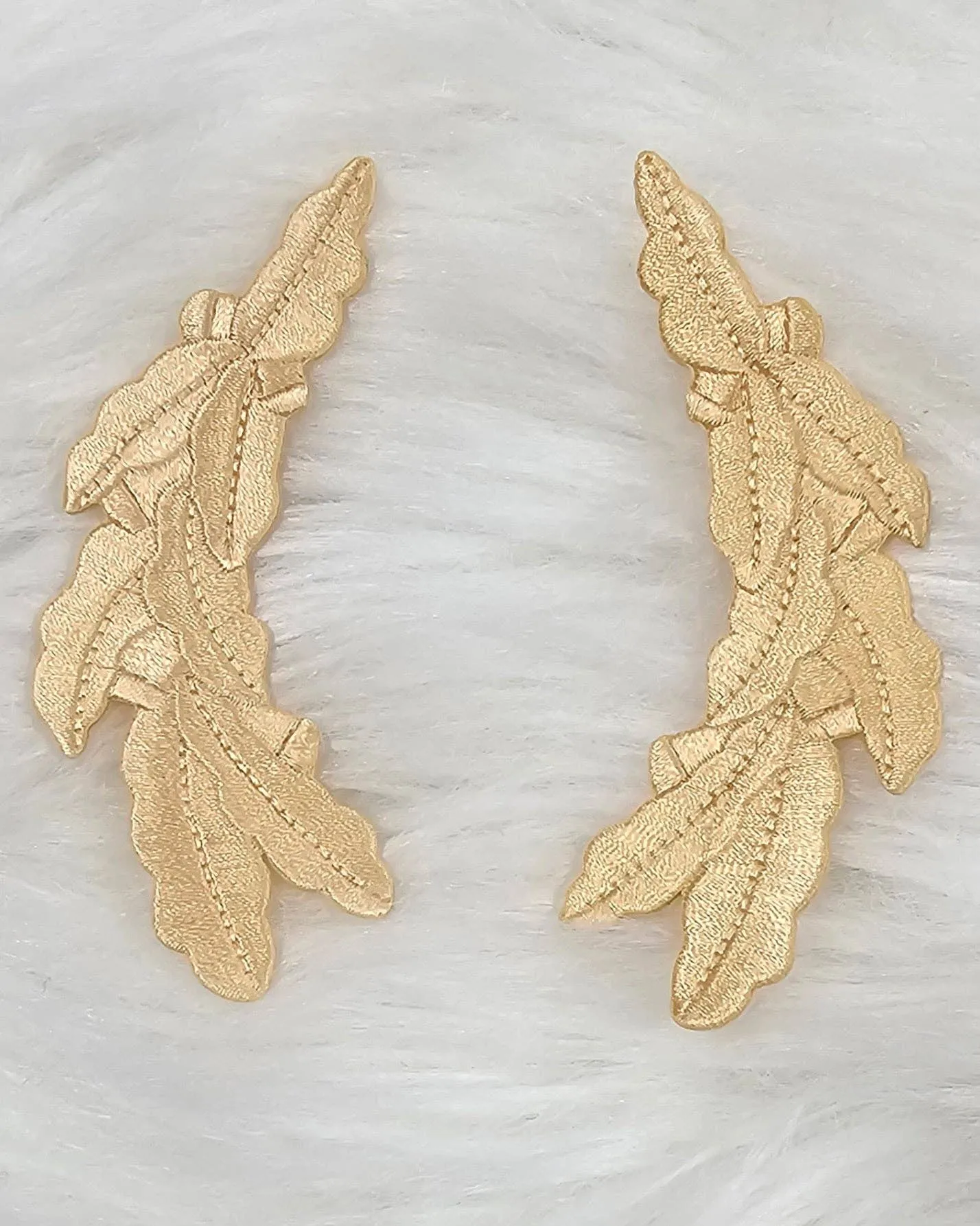 Military Leaf Braid Embroidery Patch Set | Cream