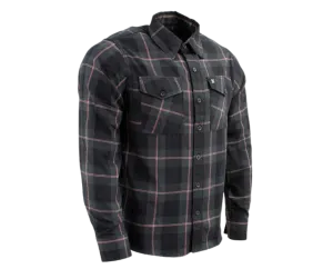 Milwaukee Plaid Black/Gray/Red Flannel Shirt