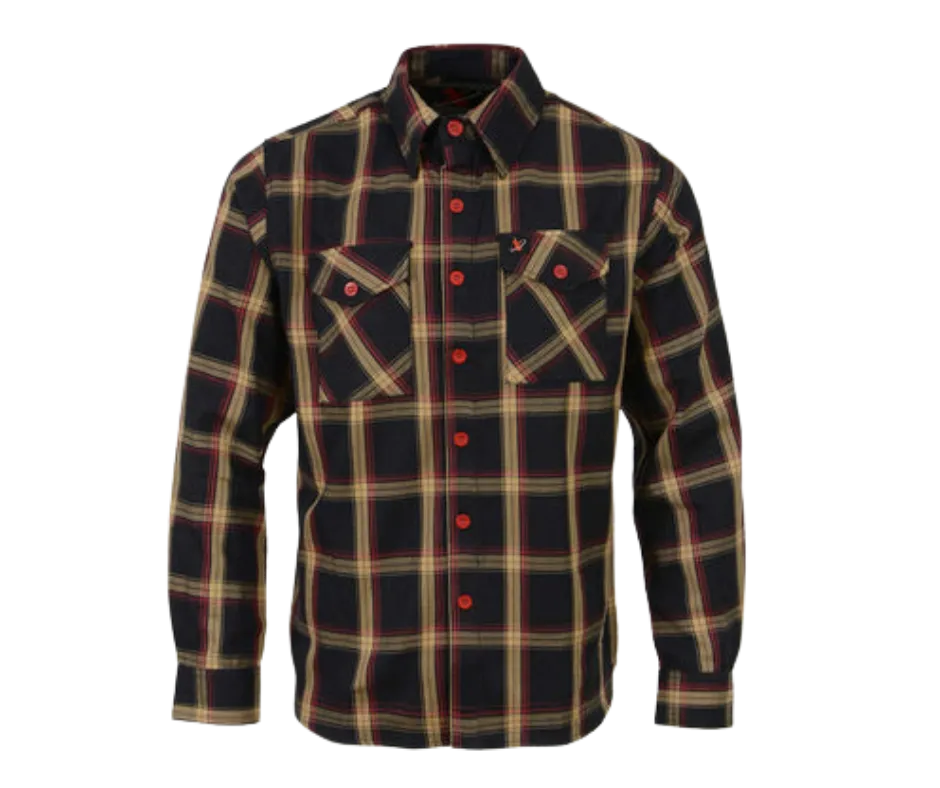 Milwaukee Plaid Red/Tan/Black Flannel Shirt