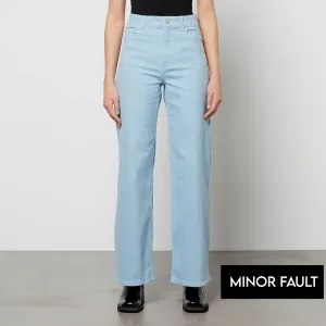 (Minor Fault) Cyan Blue Straight Leg Jeans