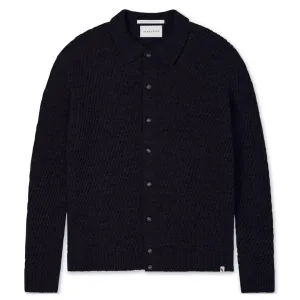 Elegant Navy Merino Wool Hampton Cardigan for Men/Women