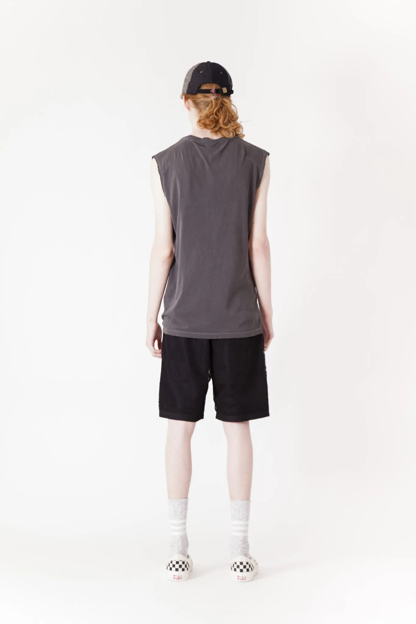 Oversized Sleeveless Pocket Tee