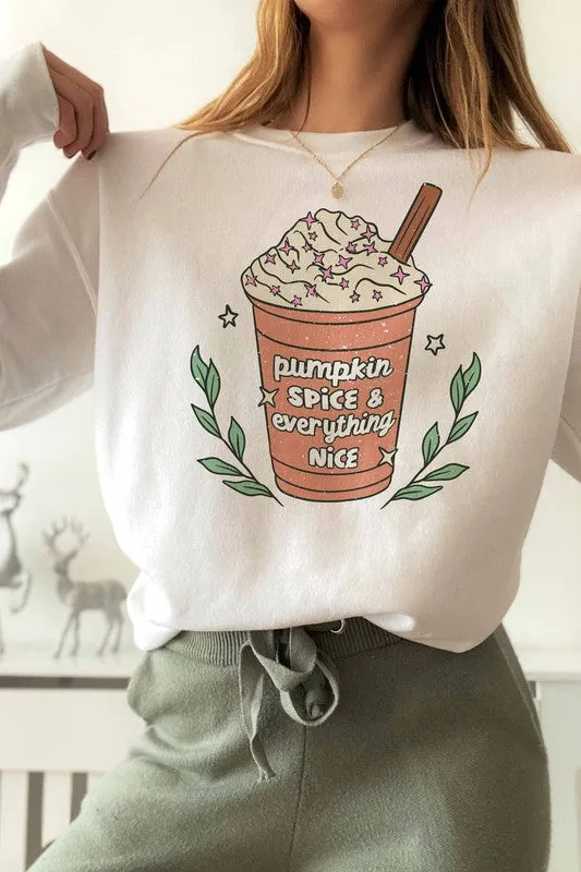 PUMPKIN SPICE GRAPHIC SWEATSHIRT PLUS SIZE