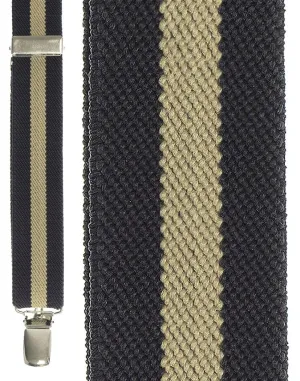 "Navy Khaki Navy Winston" Suspenders