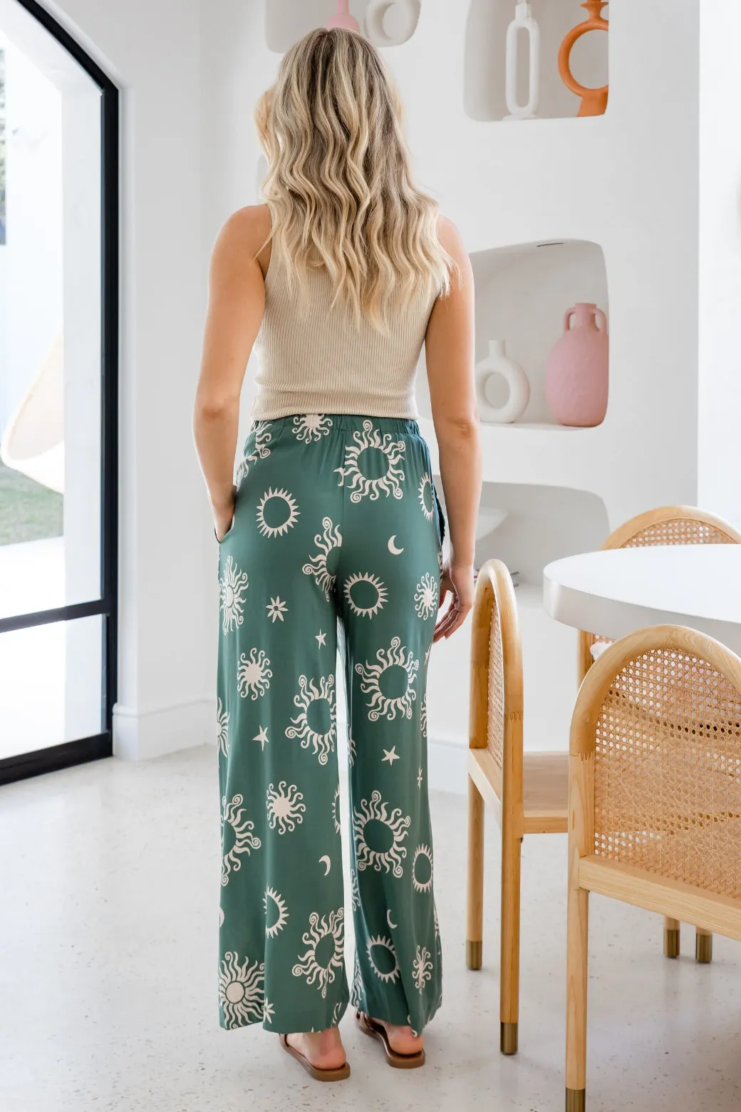 Sandrine Pants Nova Print Khaki