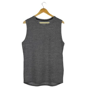 Sleeveless T shirt - Charcoal Melange