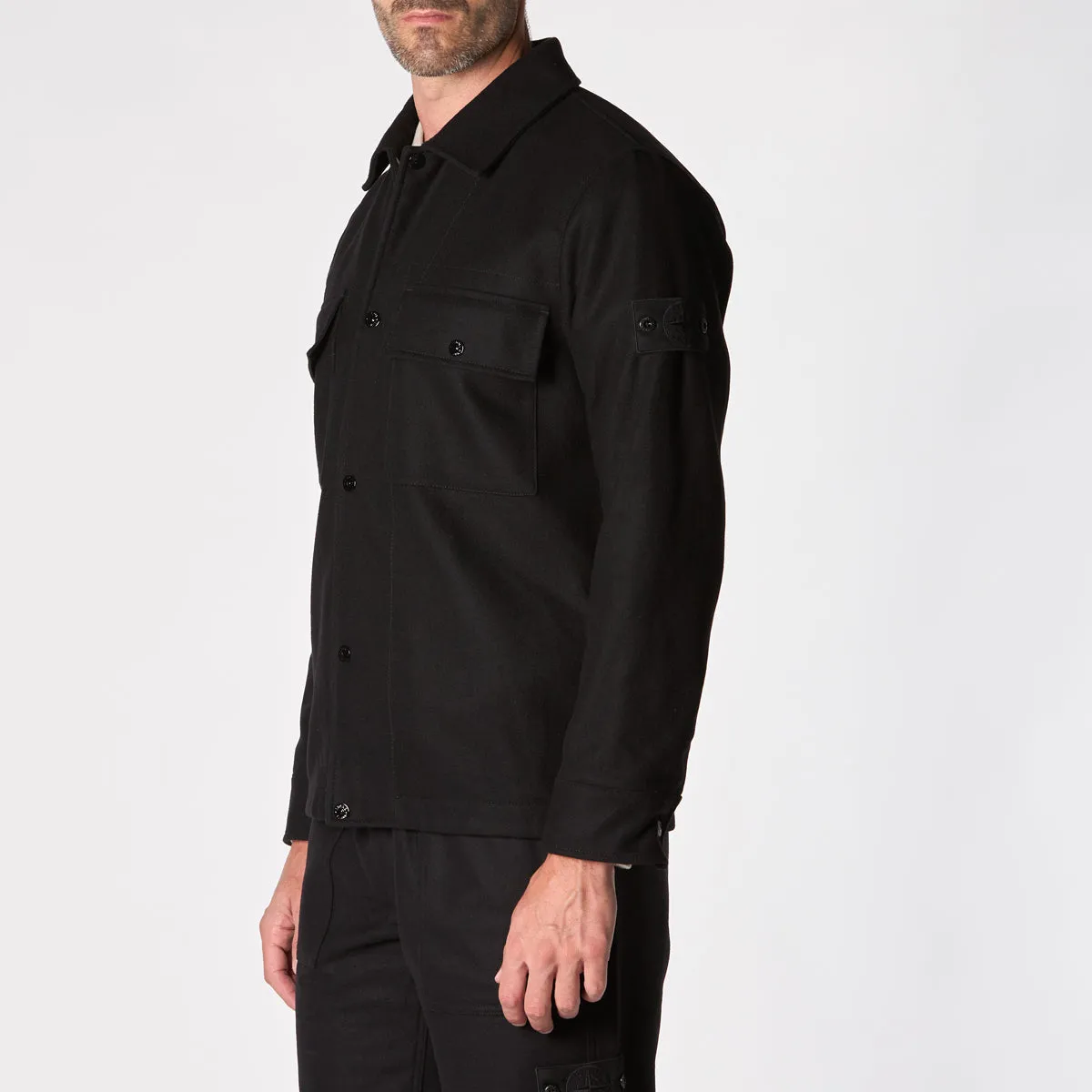 STONE ISLAND "GHOST" OVERSHIRT 8115120F4 V0029 BLACK