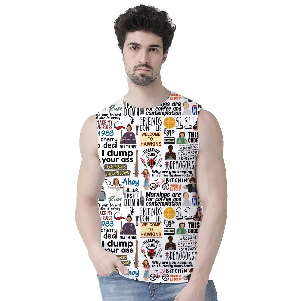 Stranger Things AOP Sleeveless T shirt