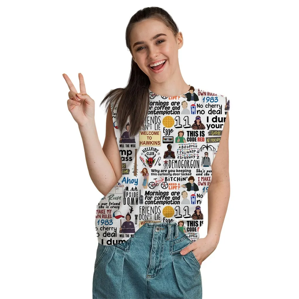 Stranger Things AOP Sleeveless T shirt