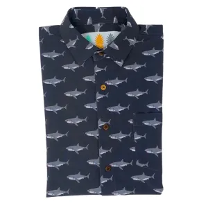 Super Stretch - Daddy Shark Hawaiian Shirt