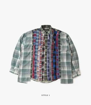 Wide Flannel Ribbon Shirt – Assorted