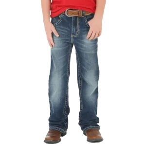 Wrangler Toddlers Midland Medium Wash Slim Fit Stretch Vintage Boot Cut Jean