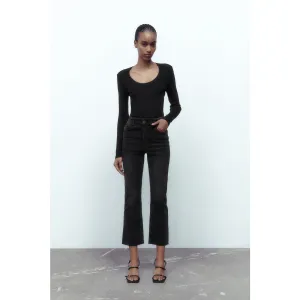 ZR Mini Flare High Waist Black Jeans